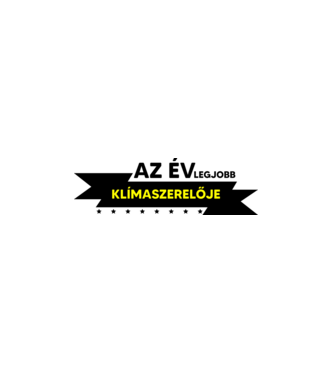 AZ ÉV LEGJOBB KLÍMASZERELŐJE minta fehér pólón