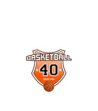 Basketball , kosárlabda mezszám. születésnap szülinapi logó 40 éves minta fehér pólón