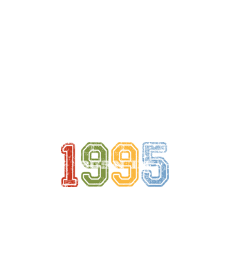 born in 1995 születésnapi felirat minta fehér pólón