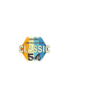 original classic limited edition embléma 54 éves születésnapra minta sötétkék pólón