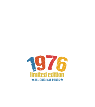 1976 limited edition ,all original parts,retro születésnapi évszám minta fehér pólón
