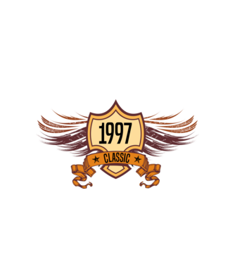 classic szülinapi embléma 1997 minta fehér pólón