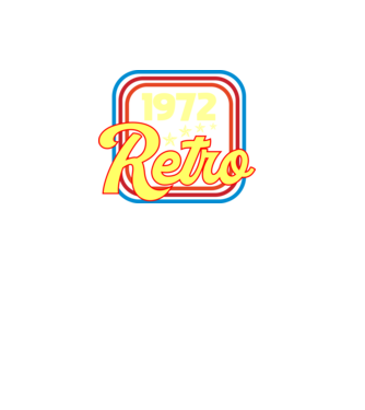 retro születésnapi felirat dátummal 1972 minta fekete pólón