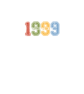 born in 1999 születésnapi felirat minta fekete pólón