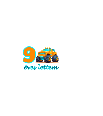 9 éves lettem monster truck minta világos rózsaszín pólón
