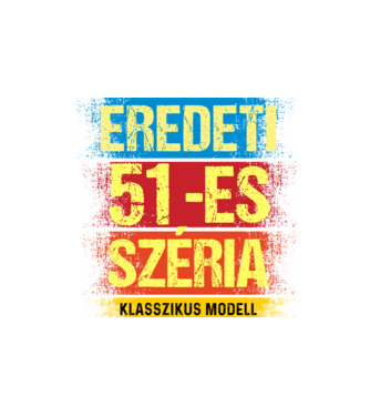 EREDEDI 51-ES SZÉRIA KLASSZKUS MODELL, RETRO SZÜLETÉSNAP minta homokszín pólón