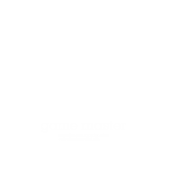 game master minta fehér pólón