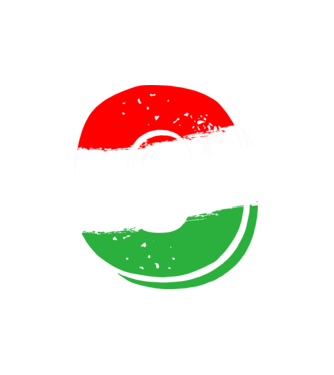 magyar trikolor, piros fehér zöld szám 0 minta fehér pólón