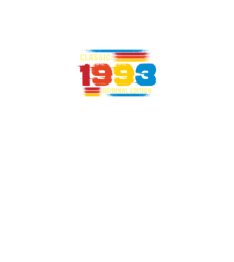 classic, original edition, retro, vintage évszám, születésnapi dátum, 1993 minta fekete pólón