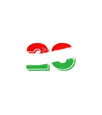 magyar trikolor, piro fehér zöld szám 20 minta fekete pólón