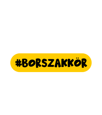 BORSZAKKÖR hashtag minta fehér pólón