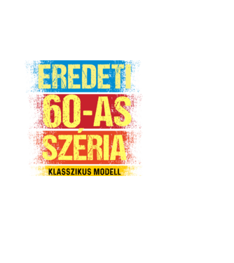 EREDEDI 60-AS SZÉRIA KLASSZKUS MODELL, RETRO SZÜLETÉSNAP minta fekete pólón