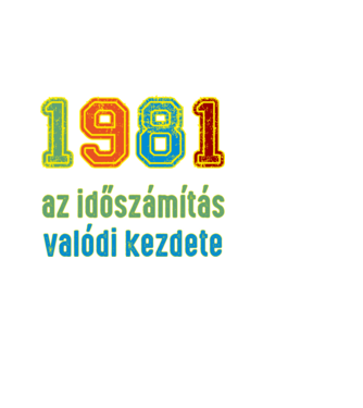 az időszámítás valódi kezdete 1982 minta fekete pólón