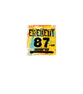 eredeti széria grunge graffiti 87-es, 1987 minta fekete pólón