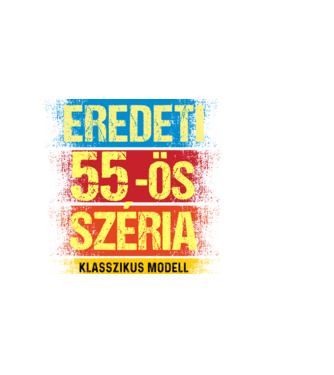 EREDEDI 55-ÖS SZÉRIA KLASSZKUS MODELL, RETRO SZÜLETÉSNAP minta sötétkék pólón
