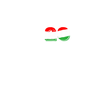 magyar trikolor, piro fehér zöld szám 20 minta neonsárga pólón