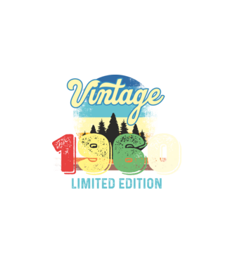 vintage évszám, limited edition, 1960-ban születetteknek minta fehér pólón