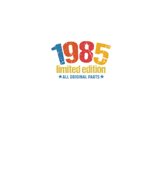 1985 limited edition ,all original parts, retro születésnapi évszám minta fekete pólón