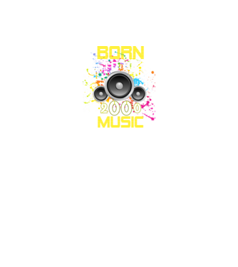 born to be music 2000-ben született minta fekete pólón
