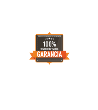GARANCIA 100% TRAKTOROS VAGYOK minta szürke pólón