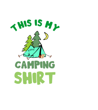 this is my camping shirt color minta fekete pólón