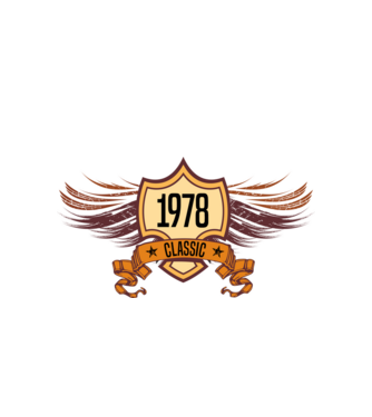 classic szülinapi embléma 1978 minta fehér pólón