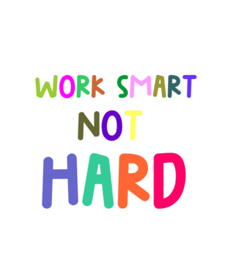 WORK SMART NOT HARD minta fehér pólón