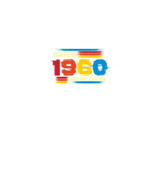 classic, original edition, retro, vintage évszám, születésnapi dátum, 1960 minta fekete pólón