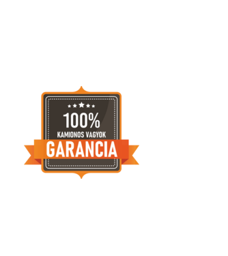 GARANCIA 100% KAMIONOS VAGYOK minta fekete pólón