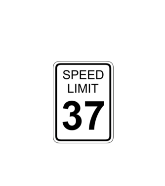 SPEED LIMIT 37 minta fekete pólón