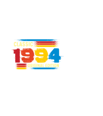 classic, original edition, retro, vintage évszám, születésnapi dátum, 1994 minta fekete pólón