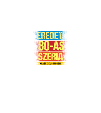 EREDEDI 80-AS SZÉRIA KLASSZKUS MODELL, RETRO SZÜLETÉSNAP minta királykék pólón