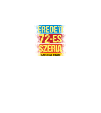 EREDEDI 72-ES SZÉRIA KLASSZKUS MODELL, RETRO SZÜLETÉSNAP minta királykék pólón