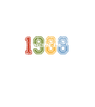 born in 1988 születésnapi felirat minta farmerkék pólón