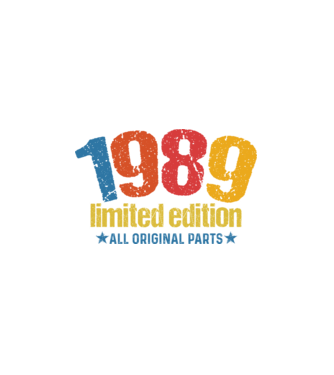 1989 limited edition ,all original parts, retro születésnapi évszám minta fekete pólón