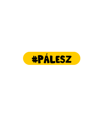 HASHTAG PÁLESZ minta fehér pólón