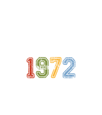 born in 1972 születésnapi felirat minta fekete pólón