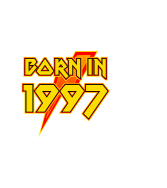 heavy metal born in 1997 minta sötétkék pólón