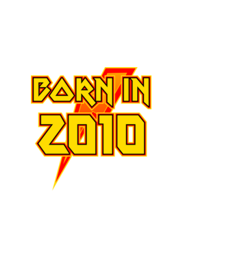 heavy metal born in 2010 minta sötétkék pólón