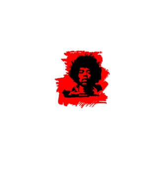 jimmy hendrix,rock&roll klasszikus, rocker, hippie, zenész,amerika,piros minta királykék pólón