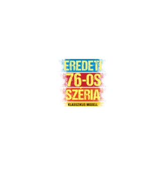 EREDEDI 76-OS SZÉRIA KLASSZKUS MODELL, RETRO SZÜLETÉSNAP minta farmerkék pólón