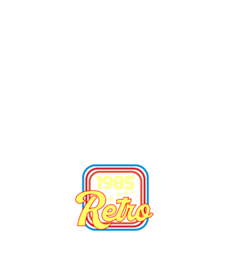 retro születésnapi felirat dátummal 1985 minta fehér pólón