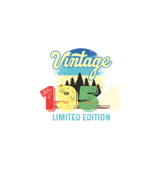 vintage évszám, limited edition, 1954-ben születetteknek minta fekete pólón