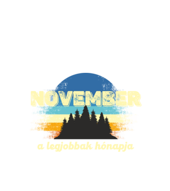 november a legobbak hónapja, novemberben születetteknek minta fekete pólón