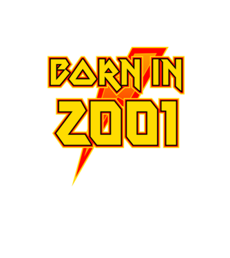 heavy metal born in 2001 minta homokszín pólón