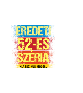 EREDEDI 52-ES SZÉRIA KLASSZKUS MODELL, RETRO SZÜLETÉSNAP minta sötétkék pólón