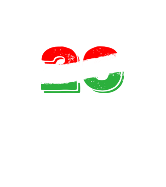 magyar trikolor, piro fehér zöld szám 20 minta fekete pólón