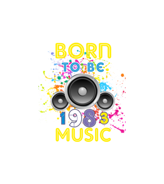 born to be music születésnapi DJ ,1983-ban született minta homokszín pólón