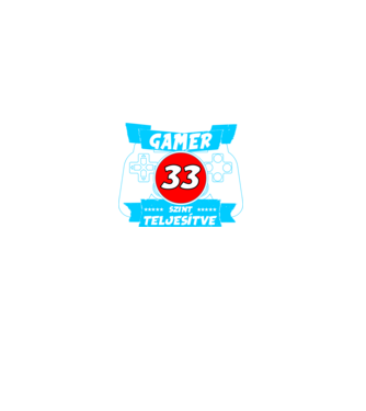 született gamer 33 éves szint teljesítve minta fekete pólón