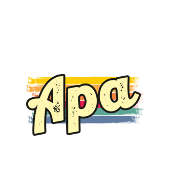 apa retro felirat minta fehér pólón